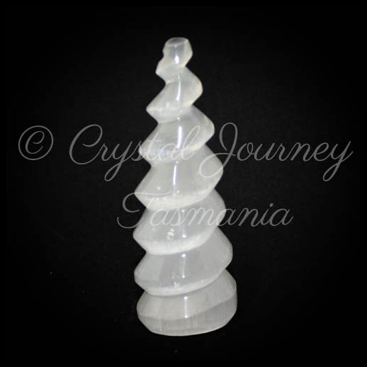 Selenite Carved Crystal Unicorn Horn 12cm