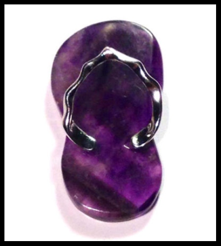 Amethyst Crystal Thong Pendant