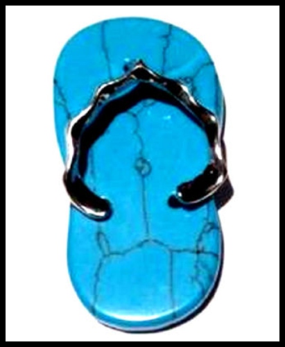 Blue Howlite Crystal Thong Pendant