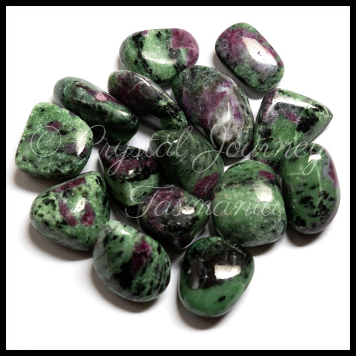 Ruby in Zoisite Crystal Tumbled Stone