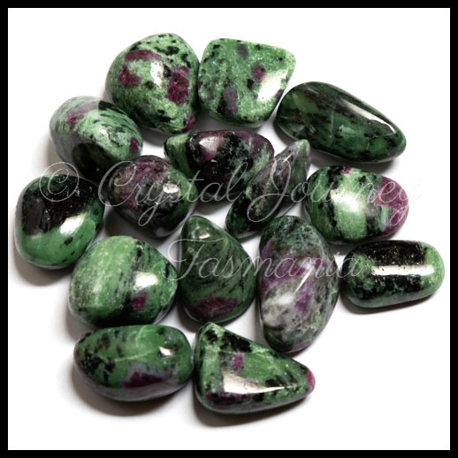 Ruby in Zoisite Crystal Tumbled Stone