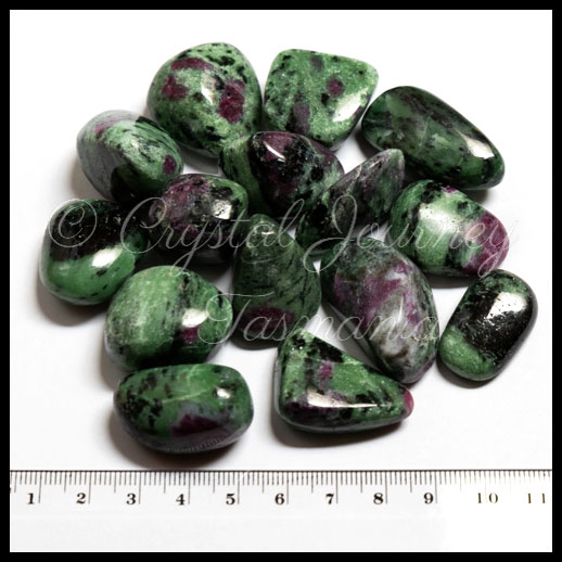 Ruby in Zoisite Crystal Tumbled Stone