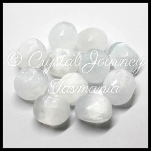 Satin Spar Selenite Crystal Tumbled Stone