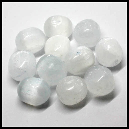 Satin Spar Selenite Crystal Tumbled Stone