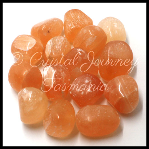 Peach Selenite Crystal Tumbled Stone