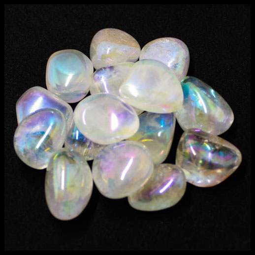 Rainbow Angel Aura Quartz Tumbled Stone