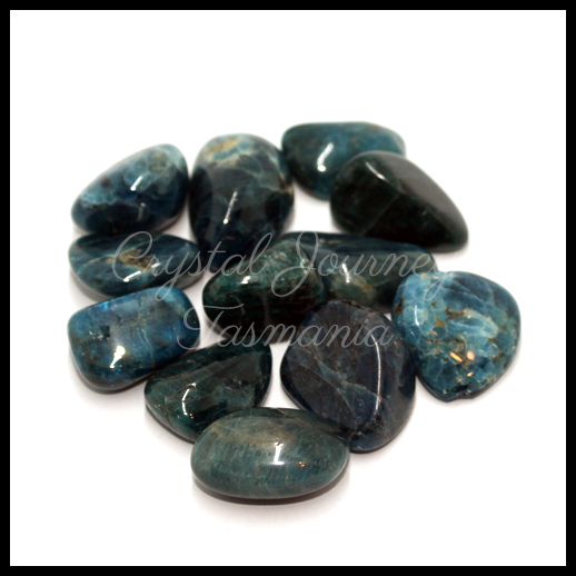 Blue Apatite Crystal Tumbled Stones