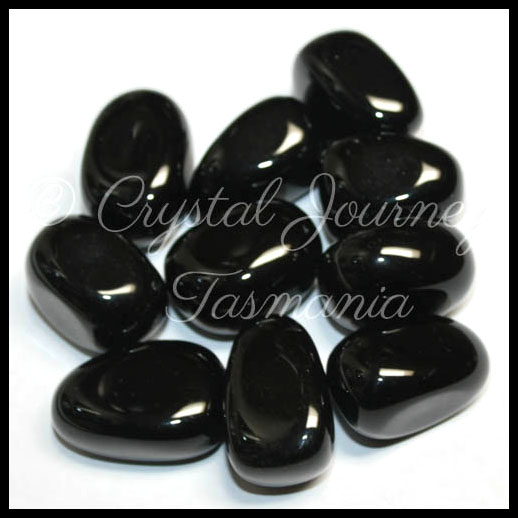 Black Obsidian Crystal Tumbled Stones