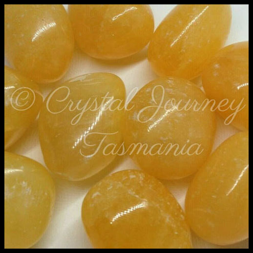Orange Calcite Crystal Tumbled Stones