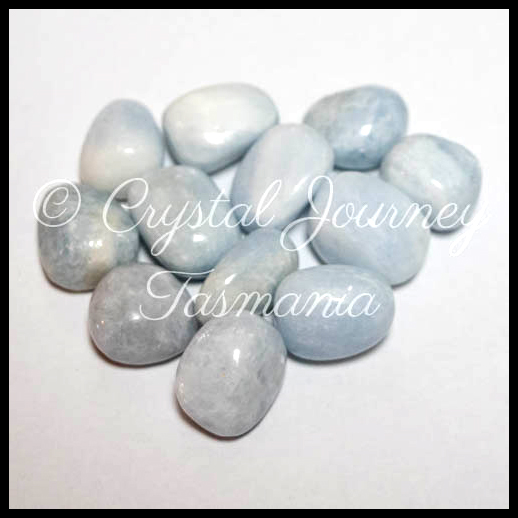 Blue Calcite Crystal Tumbled Stones