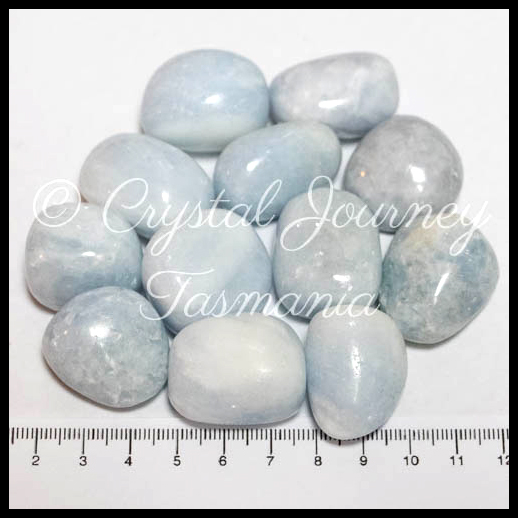 Blue Calcite Crystal Tumbled Stones