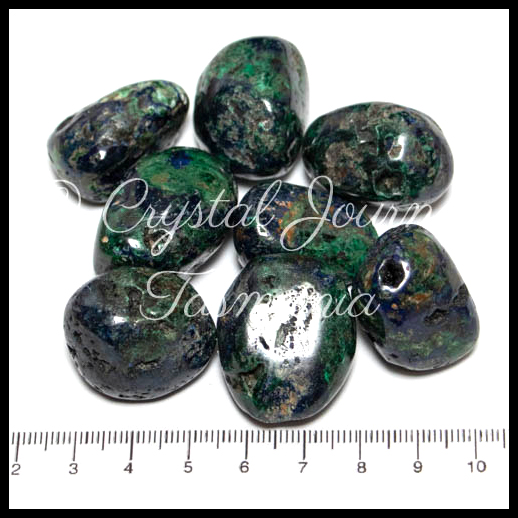 Azurite & Malachite Crystal Tumbled Stones