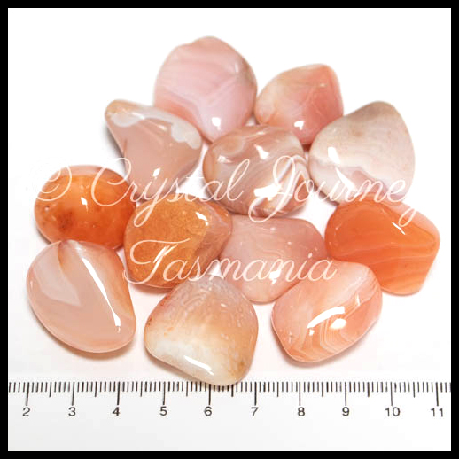 Apricot Lace Agate Crystal Tumbled Stones