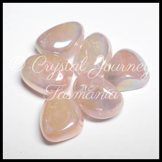 Rose Aura Quartz Crystal Tumbled Stones