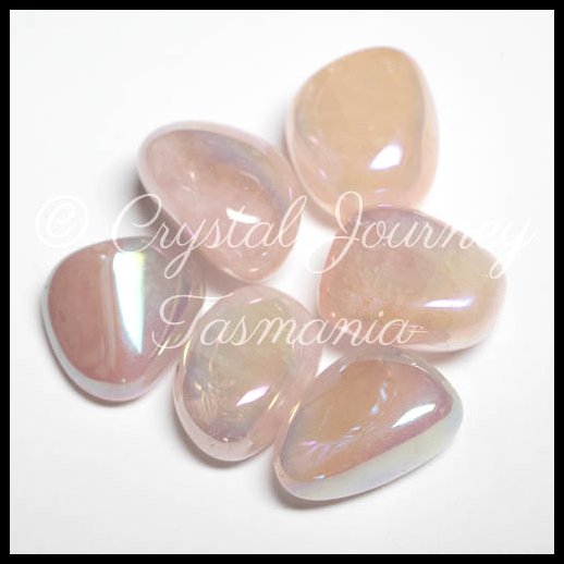 Rose Aura Quartz Crystal Tumbled Stones