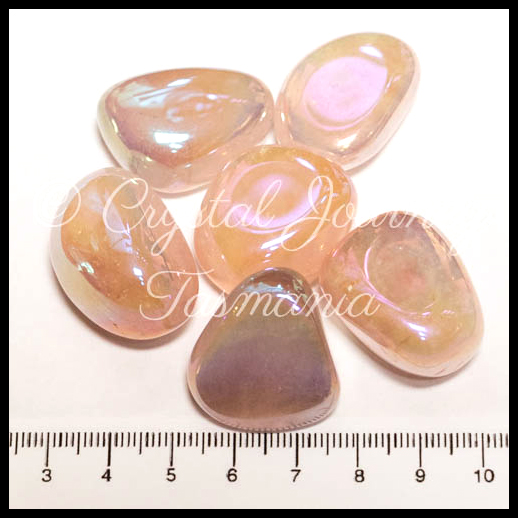 Rose Aura Quartz Crystal Tumbled Stones