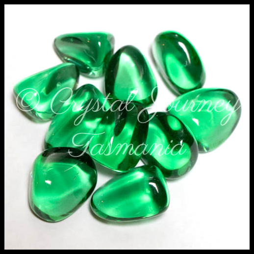 Green Obsidian Crystal Tumbled Stones