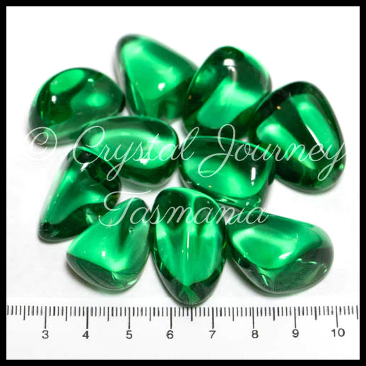 Green Obsidian Crystal Tumbled Stones