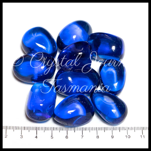 Blue Obsidian Crystal Tumbled Stones