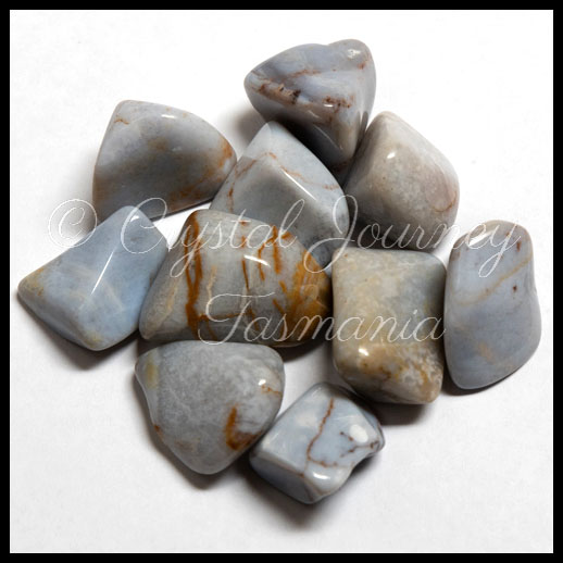 Blue Chalcedony Crystal Tumbled Stone