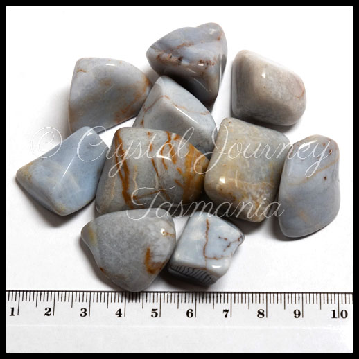 Blue Chalcedony Crystal Tumbled Stone