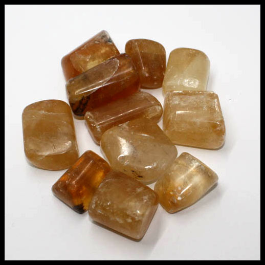 Honey Calcite Crystal Tumbled Stones