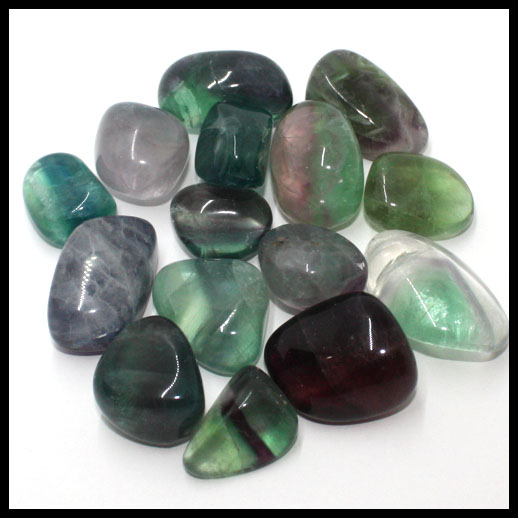 Rainbow Fluorite Crystal Tumbled Stone AA Grade