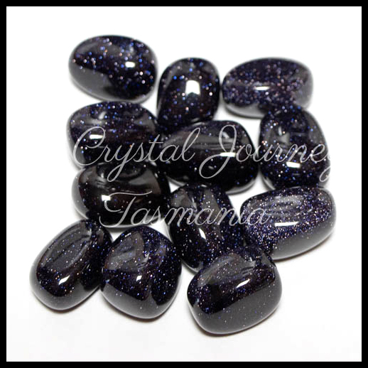 Blue Goldstone Crystal Tumbled Stone