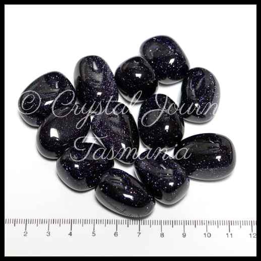 Blue Goldstone Crystal Tumbled Stone