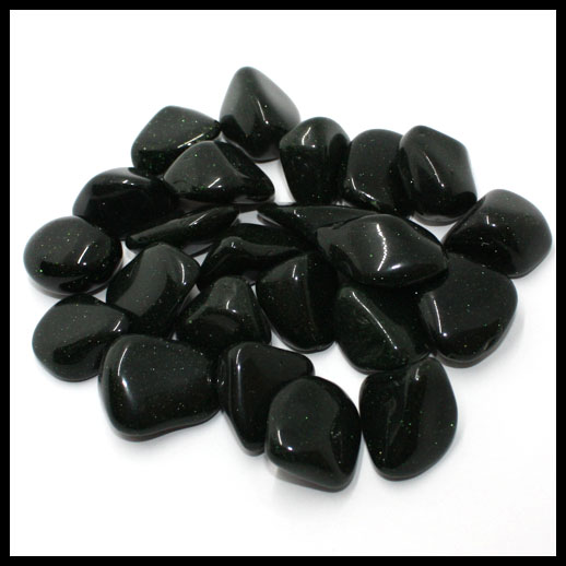 Green Goldstone Crystal Tumbled Stone