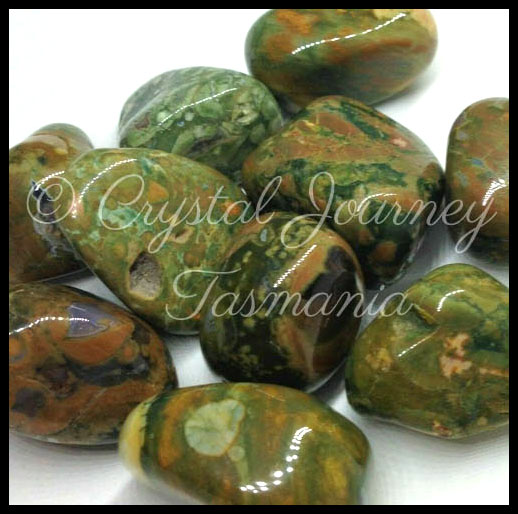 Rainforest Jasper Crystal Tumbled Stone