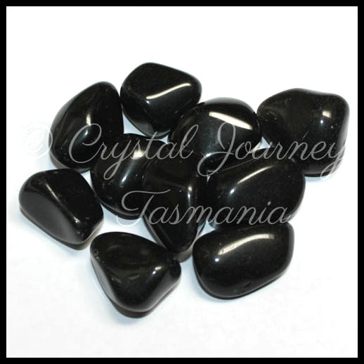 Apache Tears Obsidian Crystal Tumbled Stone
