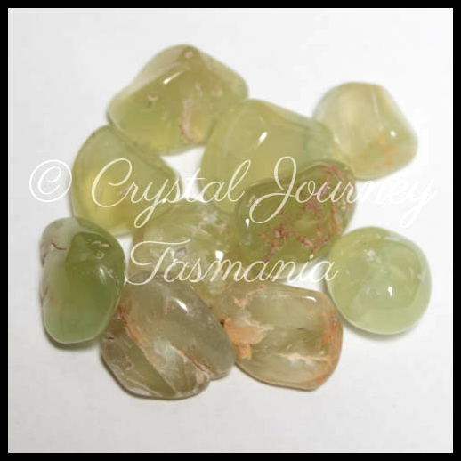 Prehnite Crystal Tumbled Stone