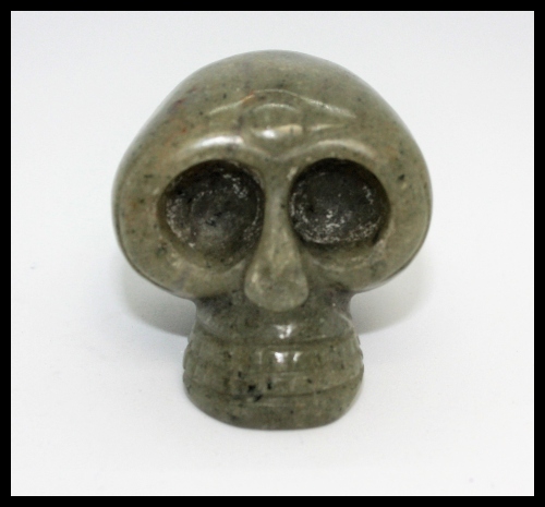 Green Aventurine Hand Carved Crystal Skull - 4cm - 142g