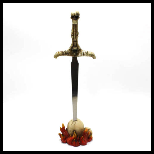 Skull Letter Opener On Stand