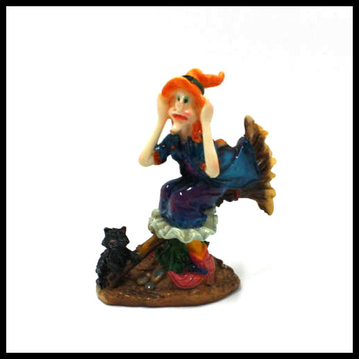 Witch On Broom 8.5cm