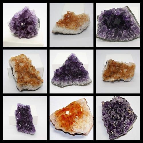 Amethyst & Citrine Clusters