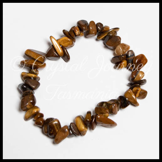 Tiger Eye Crystal Chip Bracelet