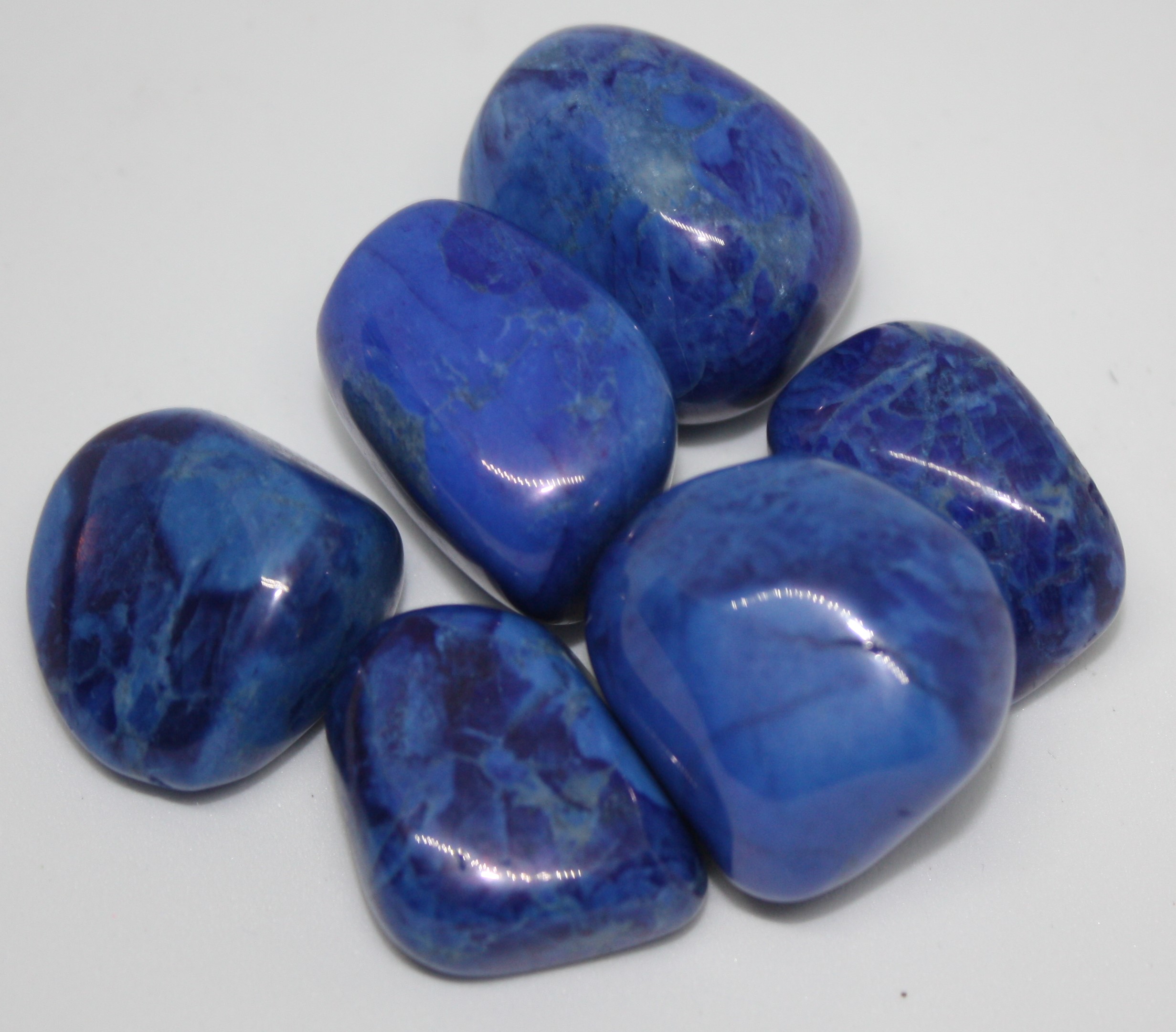 Dark Blue Howlite Crystal Tumbled Stone 
