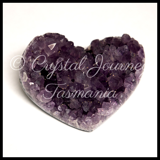 Amethyst Carved Heart Cluster - 173g Brazil