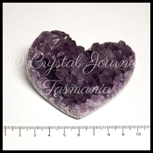 Amethyst Carved Heart Cluster - 173g Brazil