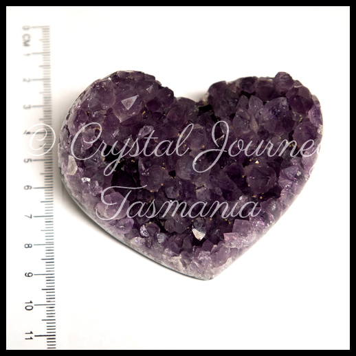 Amethyst Carved Heart Cluster - 173g Brazil