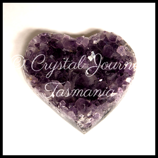 Amethyst Carved Heart Cluster - 193g Brazil