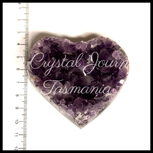 Amethyst Carved Heart Cluster - 193g Brazil