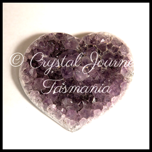 Amethyst Carved Heart Cluster - 158g Brazil