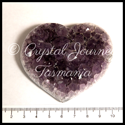 Amethyst Carved Heart Cluster - 158g Brazil