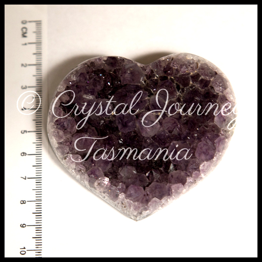 Amethyst Carved Heart Cluster - 158g Brazil