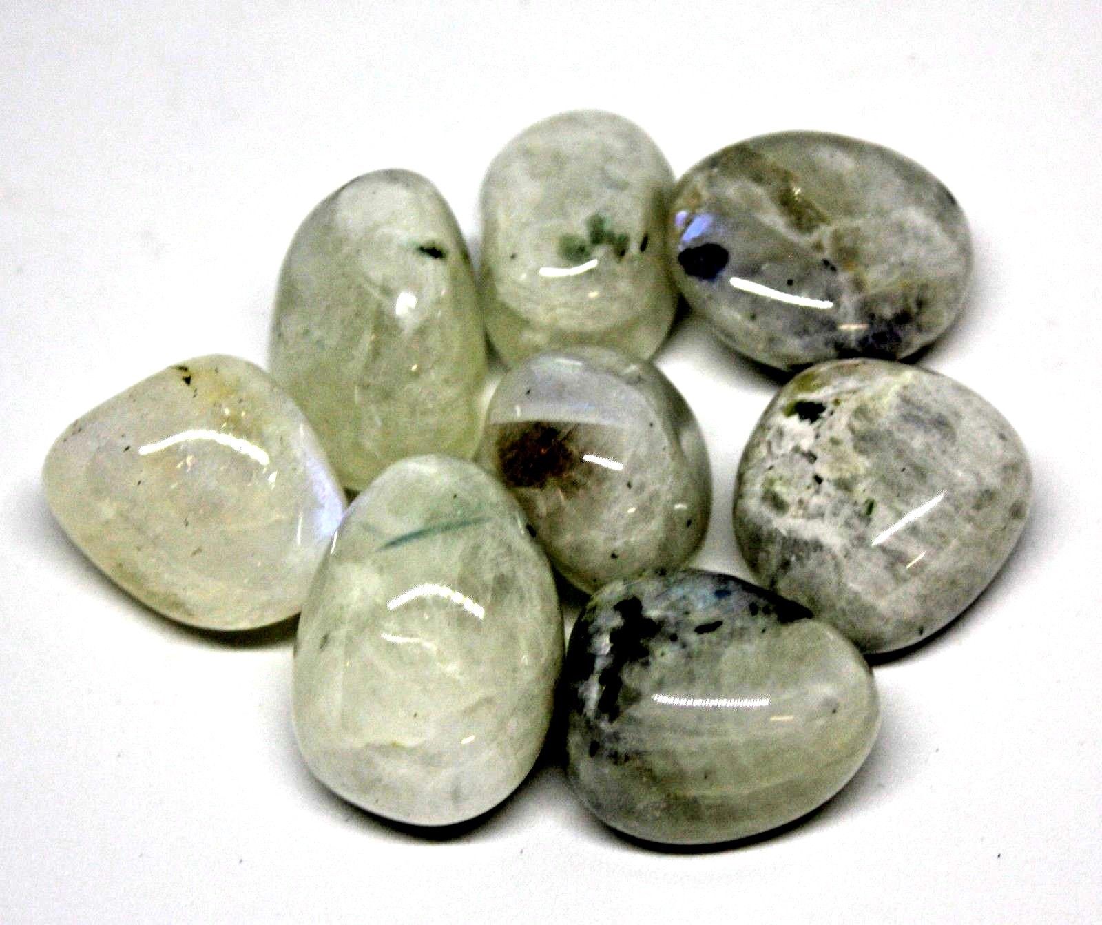 Rainbow Moonstone Crystal Tumbled Stone